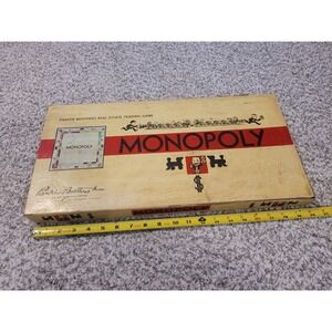 Vintage 1954 Monopoly By Parker Brothers Qith Original Box And Instructions